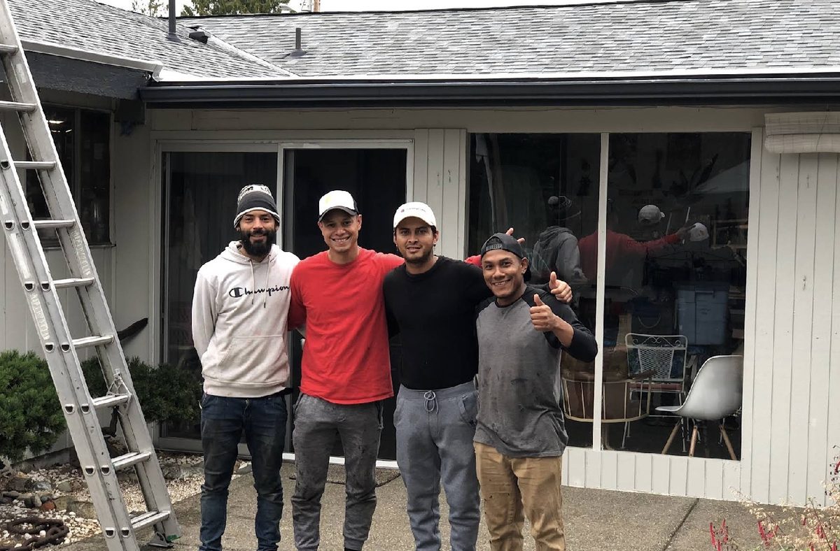 The Roof4Life crew after a completed project